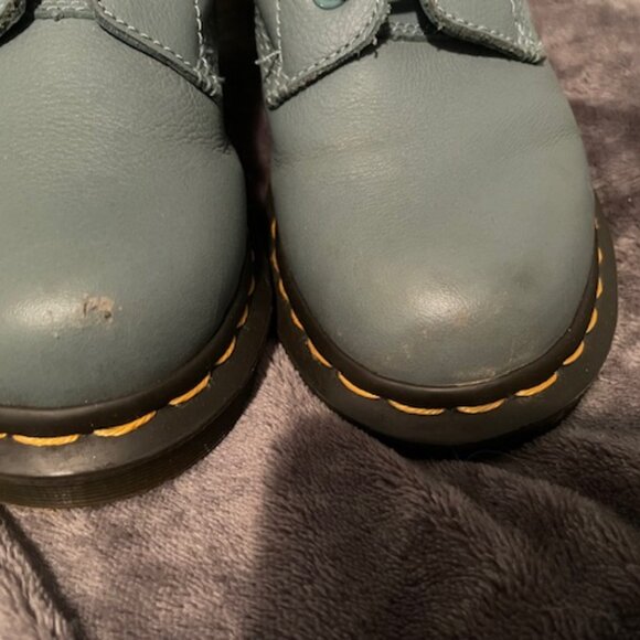 FINAL Dr Martens 1460 Pascal Blue Leather Soft Rare $170 Size 37 6 US Womens - Picture 4 of 11